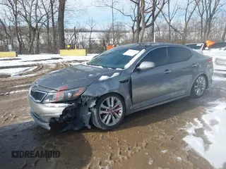 2015 Kia Optima SX Turbo with VIN 5XXGR4A63FG449274, listed as a IAAI auction lot 41600422 with 158,133 mi miles. Bid and sale history available at carsss.com. Image 2.