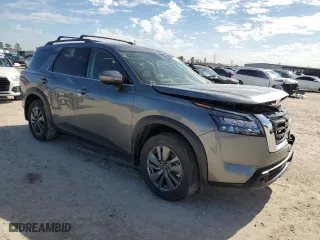 2024 Nissan Pathfinder SV with VIN 5N1DR3BA5RC269648, listed as a Copart auction lot 41821755 with 4,903 mi miles and Salvage Title. Bid and sale history available at carsss.com. Image 4.