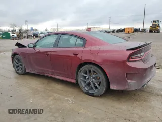 2023 Dodge Charger R/T with VIN 2C3CDXCT8PH655985, listed as a Copart auction lot 44718585 with 21,790 mi miles and Salvage Title. Bid and sale history available at carsss.com. Image 2.
