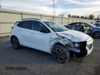 2023 Hyundai Kona N Line with VIN KM8K3CA37PU995837, listed as a Copart auction lot 85757014 with 4,275 mi miles and Salvage Title. Bid and sale history available at carsss.com. Image 4.