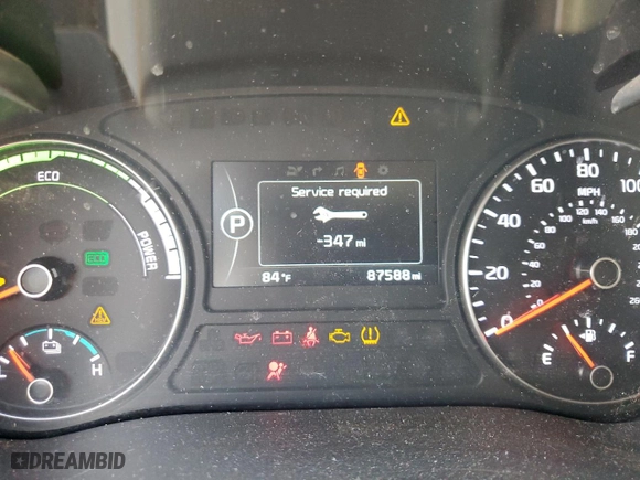 2017 Kia Optima Plug-In Hybrid EX with VIN KNAGV4LD6H5007410, listed as a Copart auction lot 84968024 with 87,588 mi miles and Salvage Title. Bid and sale history available at carsss.com. Image 9.