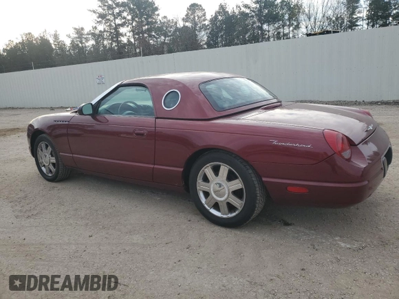 2004 Ford Thunderbird Deluxe z VIN 1FAHP60A94Y111945, wystawiony jako Copart lot #43871725 z przebiegiem Nie podano mil oraz Czysty tytuł • Clean title. Historia ofert i sprzedaży dostępna na DreamBid. Obrazek 2.