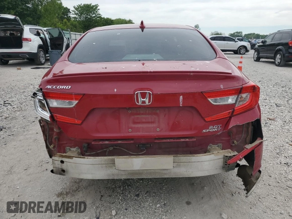 2020 Honda Accord Sport with VIN 1HGCV2F3XLA025614, listed as a Copart auction lot 55842835 with 98,117 mi miles and Salvage title. Bid and sale history available at DreamBid. Image 6.