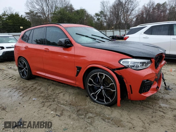 2021 BMW X3 M z VIN 5YMTS0C05M9H64439, wystawiony jako Copart lot #50178655 z przebiegiem Nie podano mil oraz Szkoda całkowita • Salvage title. Historia ofert i sprzedaży dostępna na DreamBid. Obrazek 4.