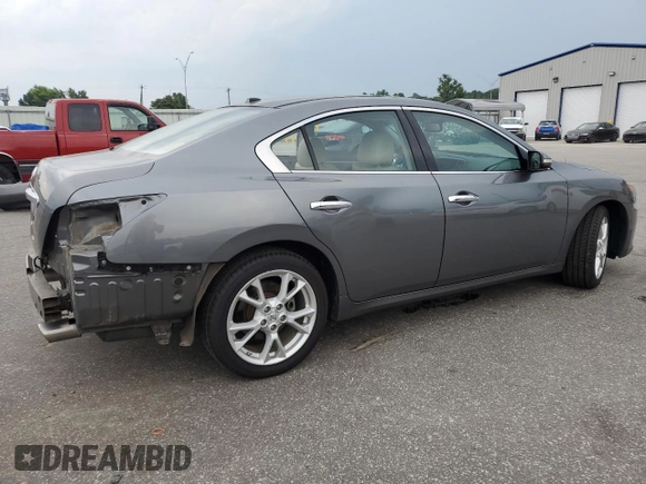 2014 Nissan Maxima S with VIN 1N4AA5AP5EC491610, listed as a Copart auction lot 62063895 with 80,812 mi miles and Salvage title. Bid and sale history available at DreamBid. Image 3.