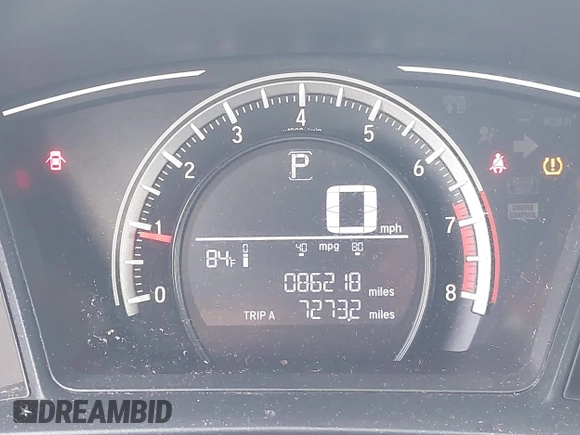 2018 Honda Civic Sedan LX with VIN 2HGFC2F53JH524340, listed as a IAAI auction lot 41778389 with 86,218 mi miles. Bid and sale history available at carsss.com. Image 16.