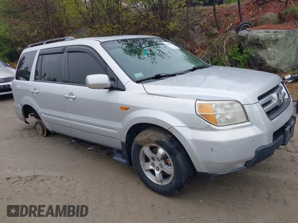 2006 Honda Pilot EX-L with VIN 2HKYF18606H513308, listed as a IAAI auction lot 42187787 with 185,716 mi miles and . Bid and sale history available at DreamBid. Image 1.