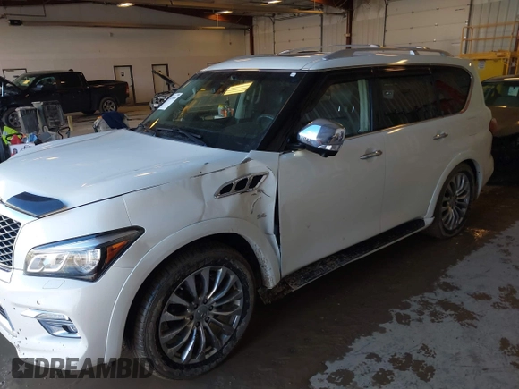 2016 Infiniti QX80 with VIN JN8AZ2NE8G9122383, listed as a IAAI auction lot 41629099 with 170,692 mi miles. Bid and sale history available at carsss.com. Image 17.