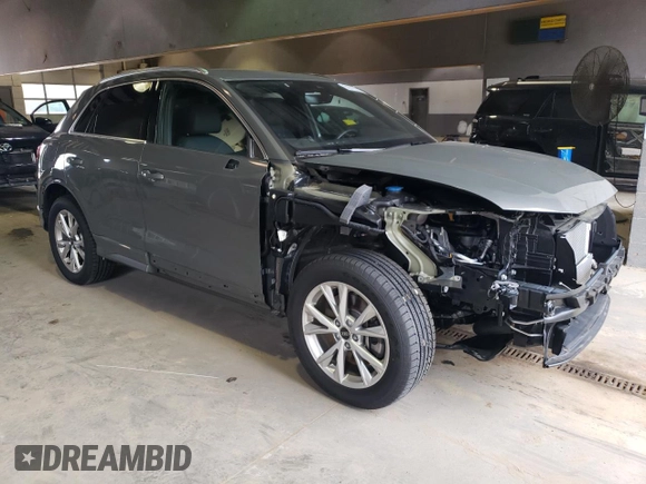2023 Audi Q3 S line Premium Plus with VIN WA1EECF38P1138944, listed as a Copart auction lot 55373844 with 8,524 mi miles and Salvage title. Bid and sale history available at DreamBid. Image 4.