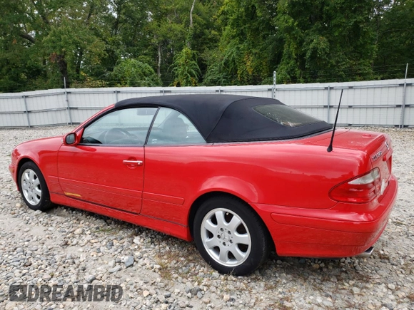 2002 Mercedes-Benz CLK 320/430 with VIN WDBLK65G02T114516, listed as a Copart auction lot 70672914 with 51,844 mi miles and Salvage Title. Bid and sale history available at DreamBid. Image 2.