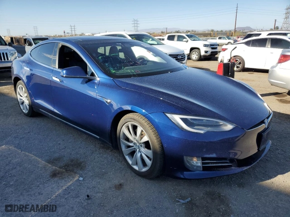 2017 Tesla Model S 100D with VIN 5YJSA1E25HF191059, listed as a Copart auction lot 49171575 with 174,766 mi miles and Salvage Title. Bid and sale history available at carsss.com. Image 4.