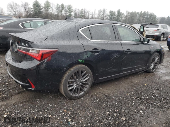 2020 Acura ILX w/Premium/A-SPEC Pkg with VIN 19UDE2F81LA008538, listed as a Copart auction lot 84619724 with 38,610 mi miles and Salvage Title. Bid and sale history available at carsss.com. Image 3.
