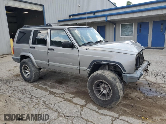 2001 Jeep Cherokee Sport with VIN 1J4FT48S91L605949, listed as a Copart auction lot 60024895 with Not provided miles and Salvage title. Bid and sale history available at DreamBid. Image 4.
