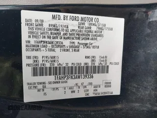 2010 Ford Focus SE with VIN 1FAHP3FN3AW139336, listed as a IAAI auction lot 42009555 with 108,814 mi miles. Bid and sale history available at carsss.com. Image 9.