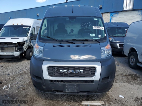 2019 Ram ProMaster Cargo Van with VIN 3C6TRVDG9KE519198, listed as a Copart auction lot 50305515 with 117,651 mi miles and Clean Title. Bid and sale history available at carsss.com. Image 5.