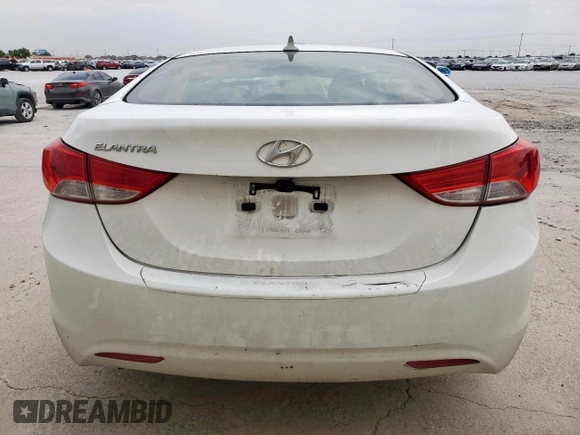 2013 Hyundai Elantra GLS with VIN 5NPDH4AE8DH435627, listed as a Copart auction lot 57332135 with 206,776 mi miles and Salvage title. Bid and sale history available at DreamBid. Image 6.