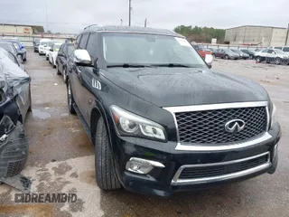 2017 Infiniti QX80 with VIN JN8AZ2NF0H9646542, listed as a IAAI auction lot 41425103 with 124,488 mi miles. Bid and sale history available at carsss.com. Image 1.