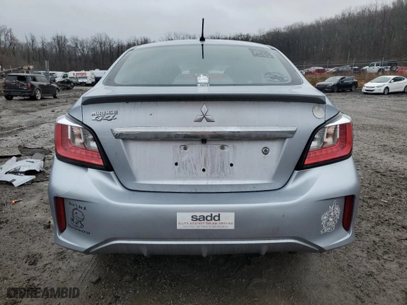 2023 Mitsubishi Mirage G4 ES with VIN ML32FUFJ4PHF04051, listed as a Copart auction lot 44308355 with 61,671 mi miles and Salvage Title. Bid and sale history available at carsss.com. Image 6.