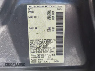 2017 Nissan Altima S z VIN 1N4AL3AP4HC271765, wystawiony jako IAAI lot #41968905 z przebiegiem 106 621 mil mil oraz . Historia ofert i sprzedaży dostępna na DreamBid. Obrazek 9.