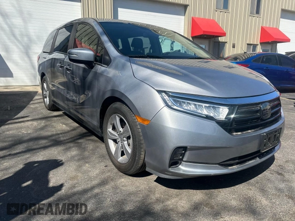 2022 Honda Odyssey EX with VIN 5FNRL6H50NB022655, listed as a Copart auction lot 51377325 with 26,325 mi miles and Clean Title. Bid and sale history available at DreamBid. Image 1.