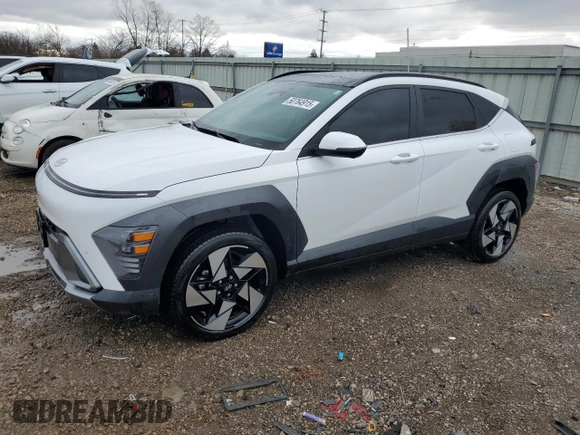 2024 Hyundai Kona Limited with VIN KM8HECA33RU167288, listed as a Copart auction lot 50764915 with 16,401 mi miles and Salvage Title. Bid and sale history available at carsss.com. Image 1.
