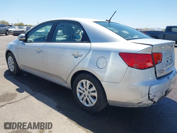 2010 Kia Forte EX with VIN KNAFU4A29A5195670, listed as a IAAI auction lot 42075961 with 160,648 mi miles. Bid and sale history available at carsss.com. Image 3.