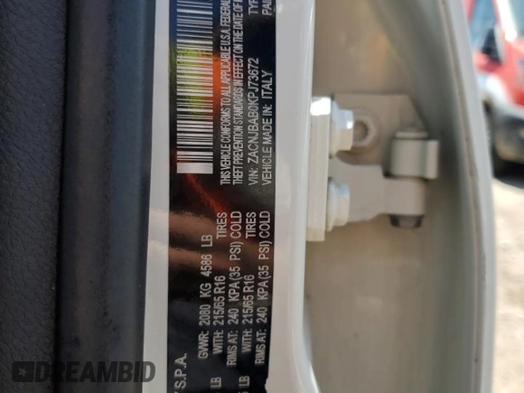 2019 Jeep Renegade Sport with VIN ZACNJBAB0KPJ73672, listed as a Copart auction lot 62553715 with 102,402 mi miles and Salvage title. Bid and sale history available at DreamBid. Image 13.