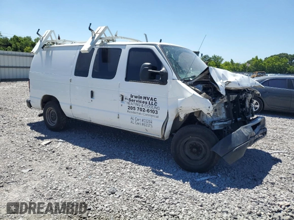 2009 Ford Econoline Cargo Commercial with VIN 1FTNE14W99DA93361, listed as a Copart auction lot 61009574 with 299,496 mi miles and Salvage Title. Bid and sale history available at DreamBid. Image 4.