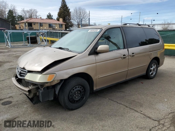 2003 Honda Odyssey EX-L with VIN 5FNRL18933B020997, listed as a Copart auction lot 49858395 with 264,091 mi miles and Salvage Title. Bid and sale history available at DreamBid. Image 1.