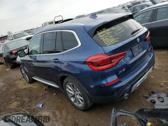 2019 BMW X3 xDrive30i with VIN 5UXTR9C52KLP96443, listed as a Copart auction lot 46327235 with 47,823 mi miles and Clean Title. Bid and sale history available at DreamBid. Image 2.