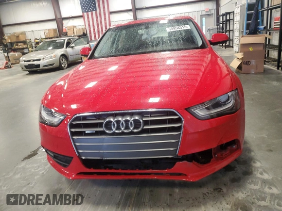 2013 Audi A4 Premium Plus with VIN WAUHFAFLXDN047308, listed as a Copart auction lot 50954315 with 110,900 mi miles and Salvage Title. Bid and sale history available at carsss.com. Image 5.