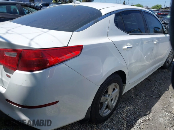 2015 Kia Optima LX with VIN KNAGM4A78F5592763, listed as a IAAI auction lot 41798622 with 165,840 mi miles and . Bid and sale history available at DreamBid. Image 4.