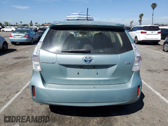 2013 Toyota Prius Two with VIN JTDZN3EU7D3276878, listed as a Copart auction lot 52577825 with Not Provided miles and Salvage Title. Bid and sale history available at DreamBid. Image 6.