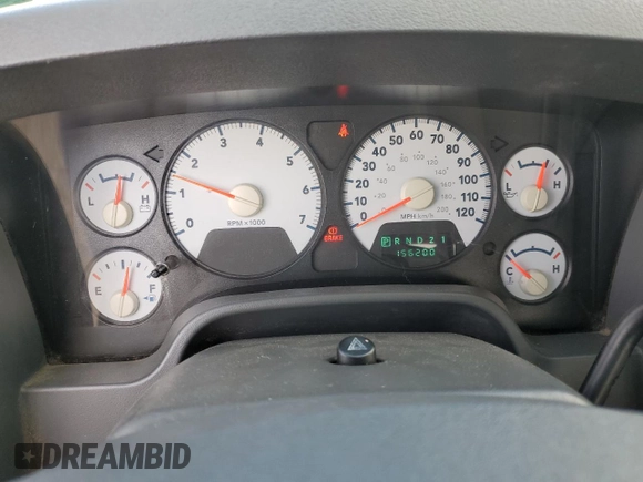 2007 Dodge 1500 SLT with VIN 1D7HU18217J512394, listed as a Copart auction lot 54044875 with 156,200 mi miles and Salvage Title. Bid and sale history available at DreamBid. Image 9.