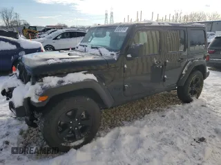 2022 Jeep Wrangler Unlimited Sport S with VIN 1C4HJXDN5NW226988, listed as a Copart auction lot 83809194 with 52,112 mi miles and Salvage Title. Bid and sale history available at carsss.com. Image 1.