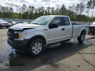 2019 Ford F-150 XL with VIN 1FTFX1E54KKE16446, listed as a Copart auction lot 53507795 with 181,709 mi miles and Salvage title. Bid and sale history available at DreamBid. Image 1.