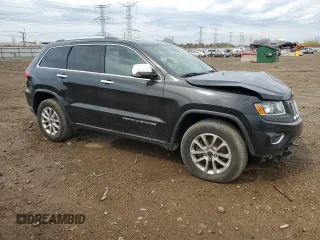 2014 Jeep Grand Cherokee Limited with VIN 1C4RJFBT3EC155985, listed as a Copart auction lot 54411025 with 110,826 mi miles and Salvage title. Bid and sale history available at DreamBid. Image 4.