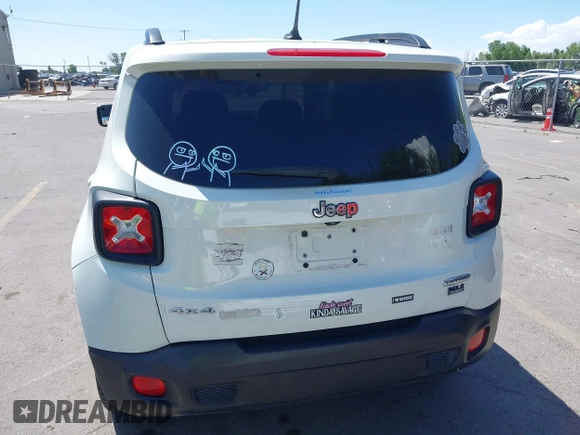 2017 Jeep Renegade Latitude with VIN ZACCJBBB8HPG52343, listed as a IAAI auction lot 42358909 with 101,348 mi miles and . Bid and sale history available at DreamBid. Image 16.