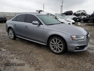 2015 Audi A4 Premium Plus with VIN WAUHFAFL3FN006599, listed as a Copart auction lot 85772424 with 0 mi miles and Salvage Title. Bid and sale history available at carsss.com. Image 4.