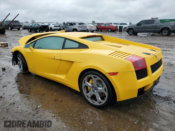 2004 Lamborghini Gallardo z VIN ZHWGU11S34LA01652, wystawiony jako Copart lot #49695214 z przebiegiem Nie podano mil oraz Szkoda całkowita • Salvage title. Historia ofert i sprzedaży dostępna na DreamBid. Obrazek 2.