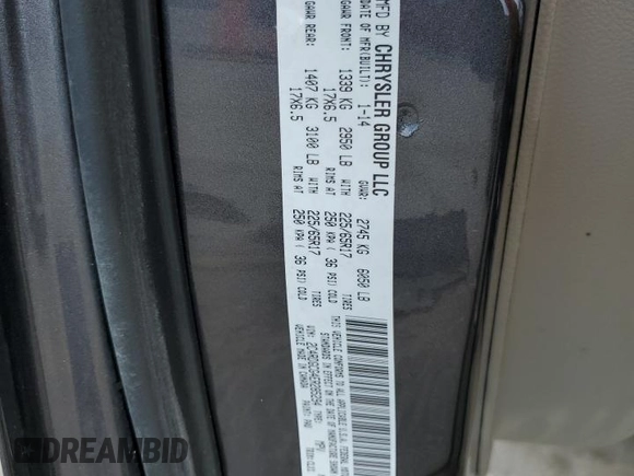 2014 Dodge Grand Caravan SXT 30th Anniversary with VIN 2C4RDGCG4ER285294, listed as a Copart auction lot 52109205 with 196,331 mi miles and Salvage Title. Bid and sale history available at DreamBid. Image 13.