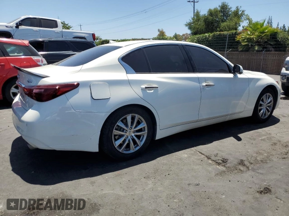 2022 Infiniti Q50 Luxe with VIN JN1EV7BP0NM310310, listed as a Copart auction lot 60804715 with 54,424 mi miles and Salvage title. Bid and sale history available at DreamBid. Image 3.