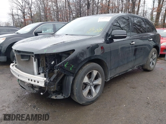 2016 Acura MDX with VIN 5FRYD4H26GB059651, listed as a IAAI auction lot 41497029 with 92,612 mi miles. Bid and sale history available at carsss.com. Image 17.