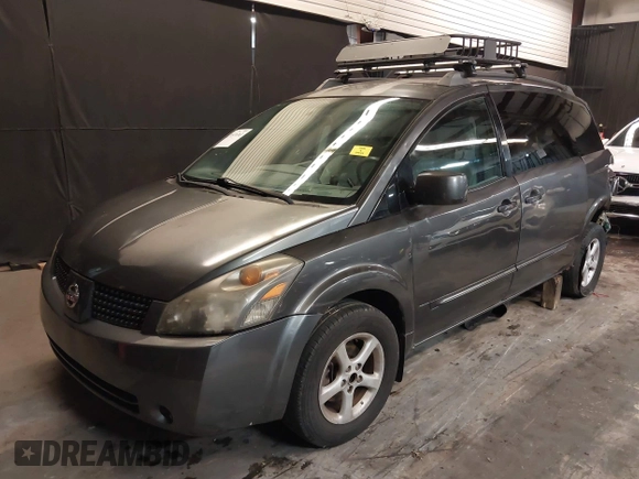 2004 Nissan Quest S with VIN 5N1BV28UX4N353525, listed as a IAAI auction lot 39576363 with 110,784 mi miles. Bid and sale history available at carsss.com. Image 18.