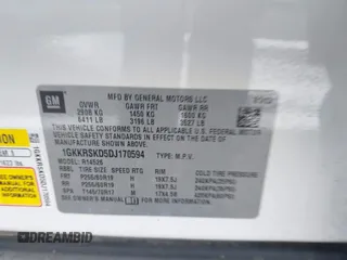 2013 GMC Acadia SLT with VIN 1GKKRSKD5DJ170594, listed as a IAAI auction lot 42031457 with 295,826 mi miles and . Bid and sale history available at DreamBid. Image 9.