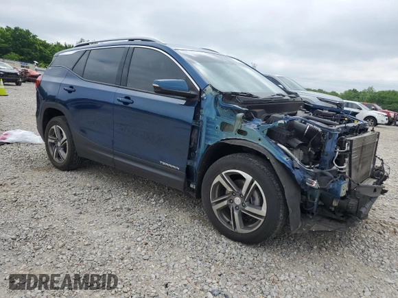 2020 GMC Terrain SLT with VIN 3GKALPEV1LL104405, listed as a Copart auction lot 54745105 with 65,586 mi miles and Salvage title. Bid and sale history available at DreamBid. Image 4.