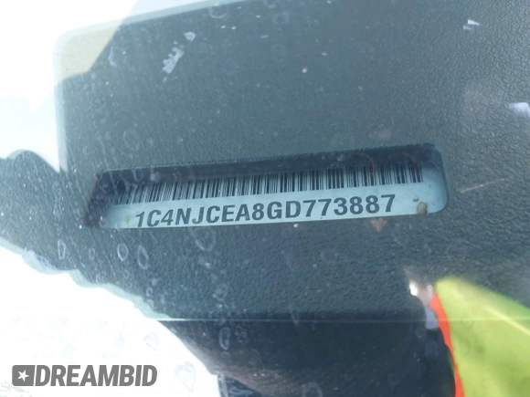 2016 Jeep Compass High Altitude z VIN 1C4NJCEA8GD773887, wystawiony jako IAAI lot #42157692 z przebiegiem 87 548 mil mil oraz . Historia ofert i sprzedaży dostępna na DreamBid. Obrazek 9.