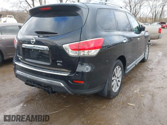 2014 Nissan Pathfinder SV with VIN 5N1AR2MM8EC692271, listed as a IAAI auction lot 41716679 with 115,609 mi miles and . Bid and sale history available at DreamBid. Image 4.
