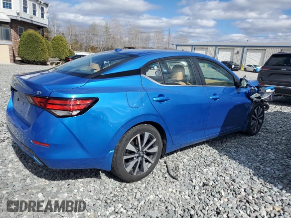 2020 Nissan Sentra SV with VIN 3N1AB8CV9LY302811, listed as a Copart auction lot 51254865 with 16,191 mi miles and Salvage Title. Bid and sale history available at carsss.com. Image 3.