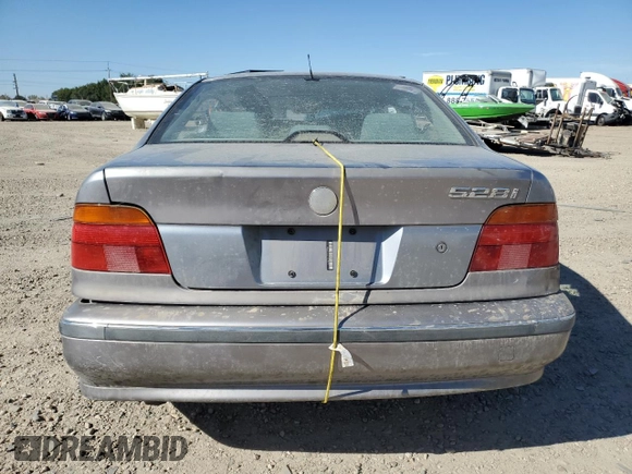1997 BMW 5 Series 528iA with VIN WBADD6325VBW28988, listed as a Copart auction lot 73152654 with 0 mi miles and Salvage Title. Bid and sale history available at carsss.com. Image 6.